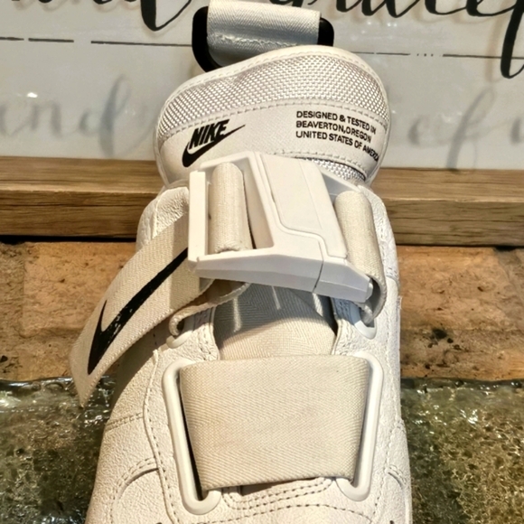 Nike Air Force 1 Utility White Strap Closure Mn 8 | Wmn #AO1531-101 - Picture 6 of 11